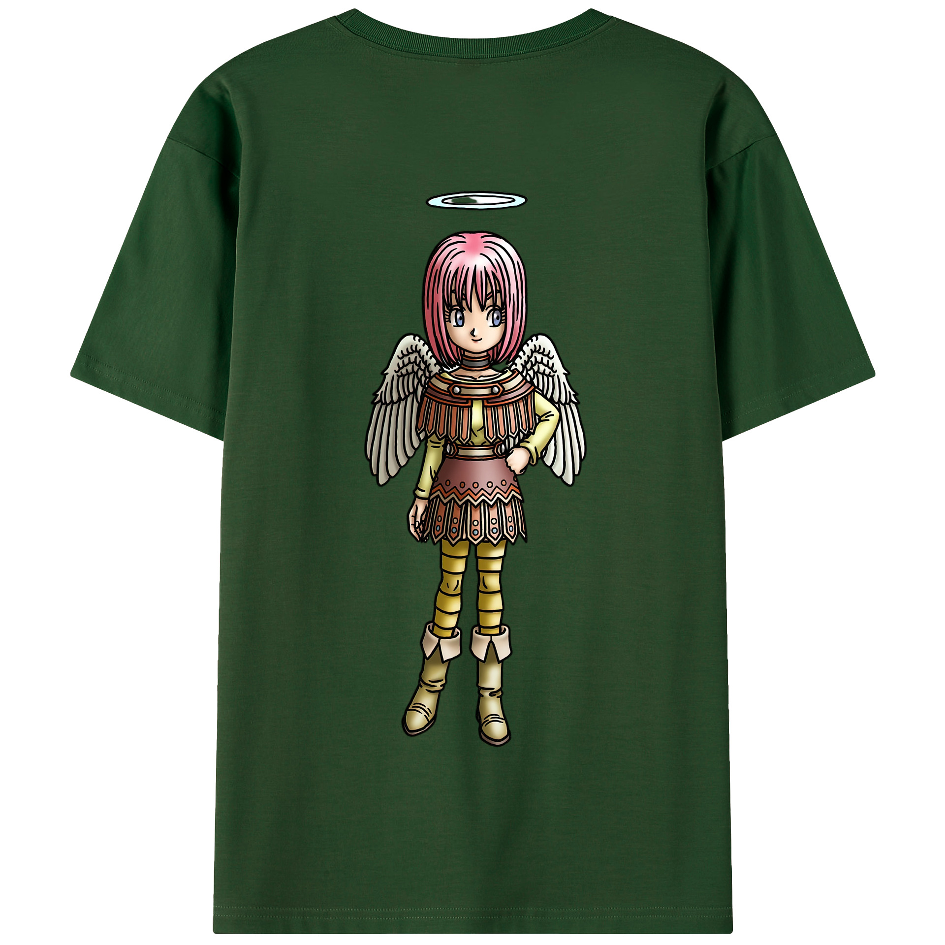 （画像用） ドラゴンクエスト Doragon Kuesuto Dragon Quest 綿100％半袖Tシャツ（背面プリント）